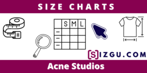 Size Charts Acne Studios
