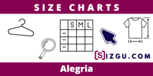 Size Charts Alegria