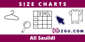 Size Charts Ali Saulidi